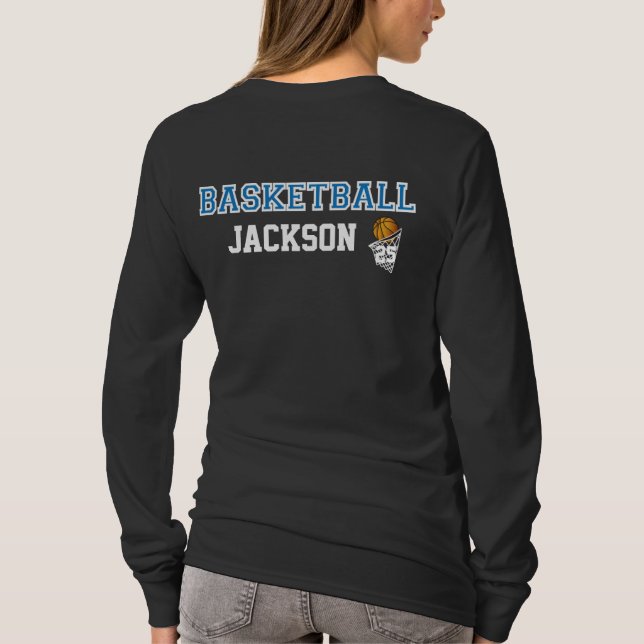 Basketball Blue Lettering | Personalise Shirt (Back)