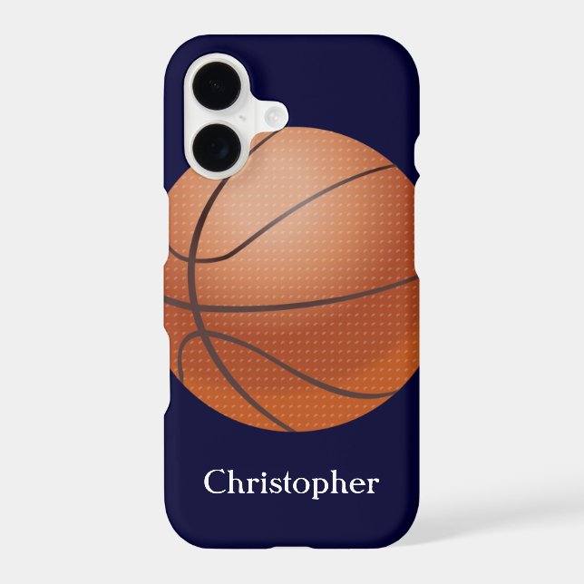 Basketball, Blue, Personalised Name (Back)