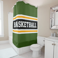 BASKETBALL Bold Green Black Yellow Racing Stripes