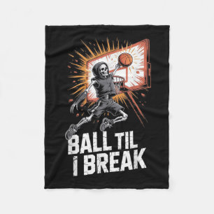 Basketball Bones Graffiti Art Gen Z Energy Concept Fleece Blanket