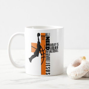 Basketball Boy Ages Kids Men All I Need Jesus Coffee Mug