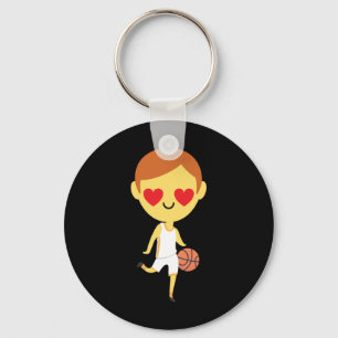 Basketball Boy Emoji Key Ring