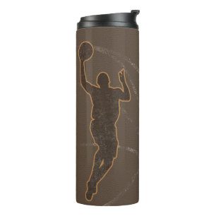 Basketball Boy Jump Shot Custom Thermal Tumbler