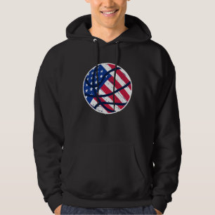 Basketball Boy Kids Patriotic USA American Flag 4t Hoodie