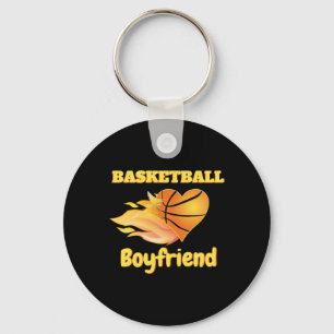 Basketball Boyfriend Fiery Heart Basketball Gift Key Ring