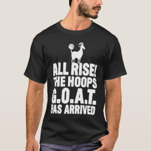 Basketball Boys All Rise Hoops GOAT Cute Kids T-Shirt