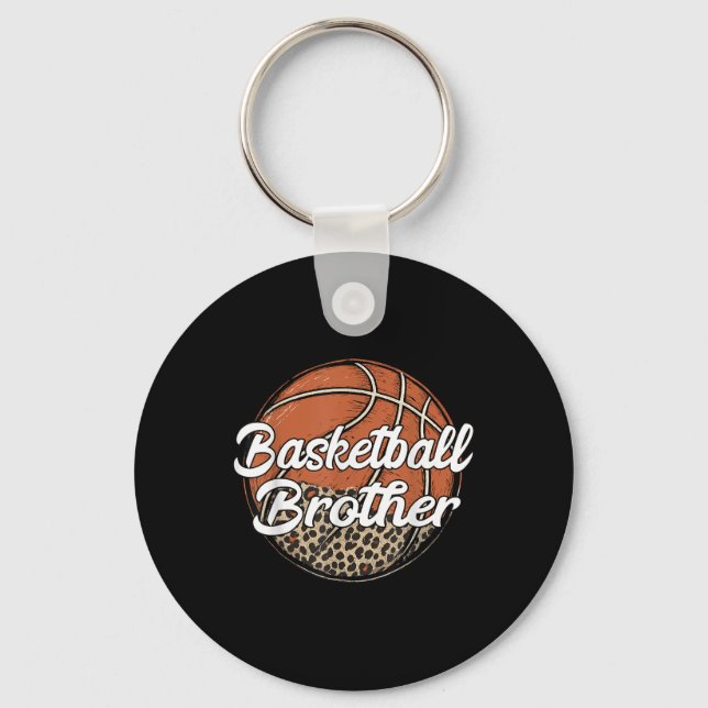 Basketball Brother Leopard Basketball Lover  Key Ring (Front)