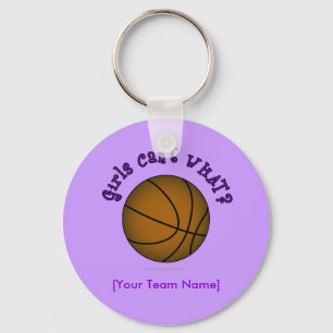 Basketball - Brown/Purple Key Ring