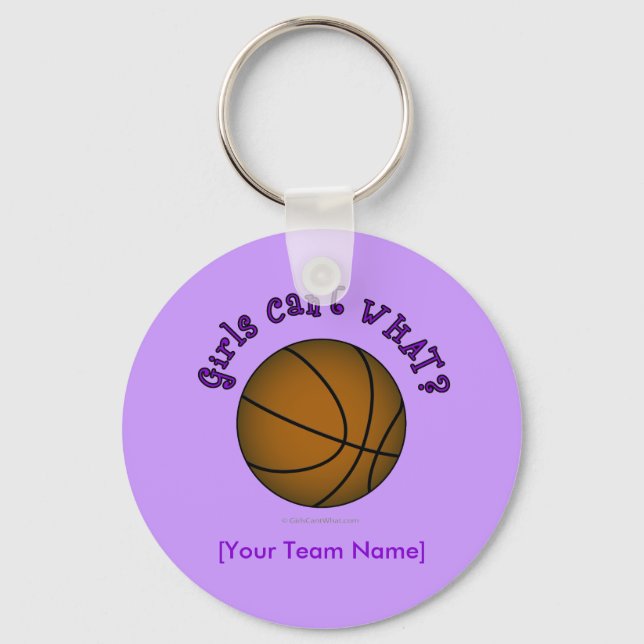 Basketball - Brown/Purple Key Ring (Front)