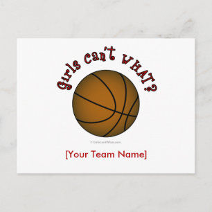 Basketball - Brown/Red Postcard