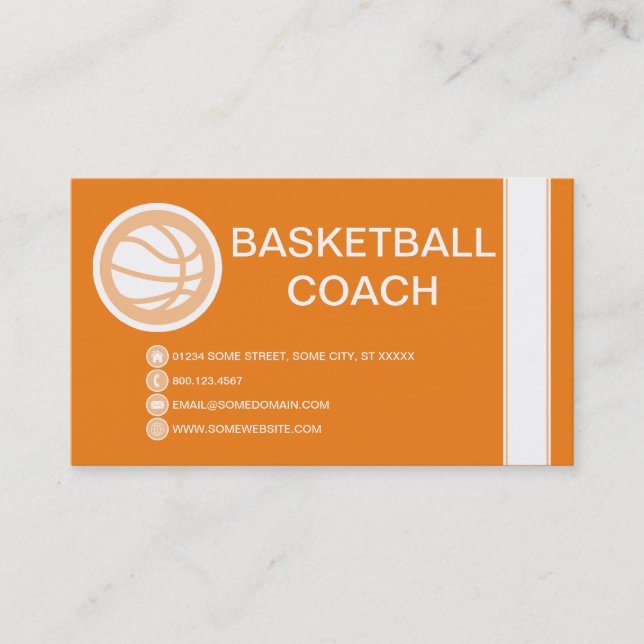 BASKETBALL bubble Business Card (Front)