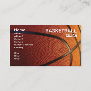 Basketball business card template