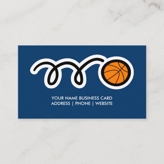 Basketball business card template design for coach (Front)