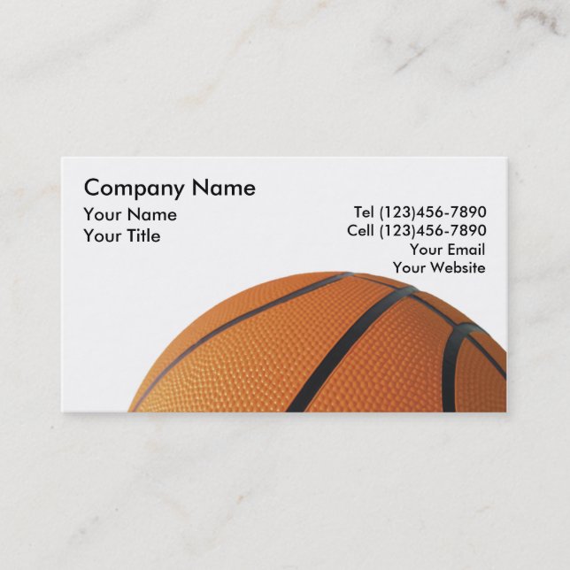 Basketball Business Cards (Front)