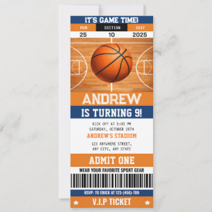 Basketball Buzzer Beater Birthday Celebration Invitation