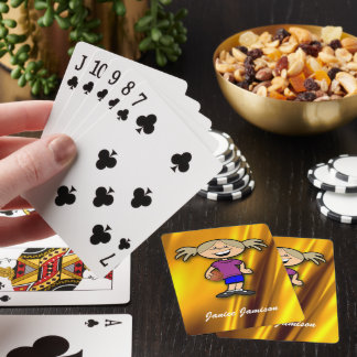 Basketball Cartoon Character Girl Personalise Playing Cards