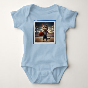 Basketball Cat,  Baby Bodysuit