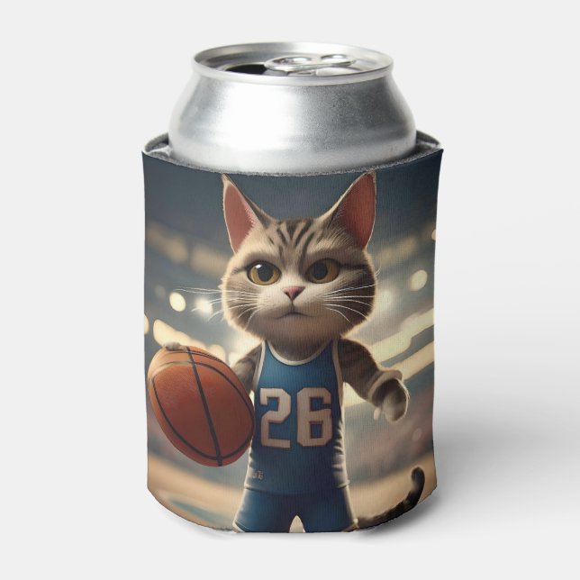 Basketball Cat, Can Cooler (Can Front)