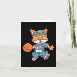 Basketball Cat  Card
