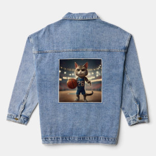 Basketball Cat,  Denim Jacket