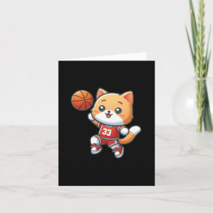 Basketball Cat No 33 Lay Up  Card