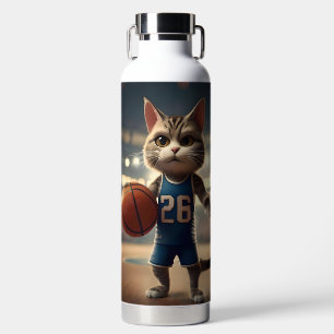 Basketball Cat,  Water Bottle