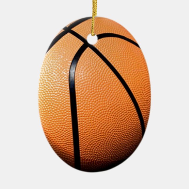 Basketball Ceramic Tree Decoration (Front)