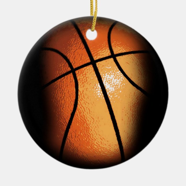 Basketball Ceramic Tree Decoration (Front)