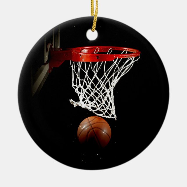 Basketball Ceramic Tree Decoration (Front)