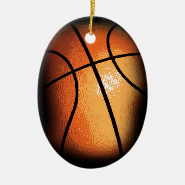 Basketball Ceramic Tree Decoration (Front)