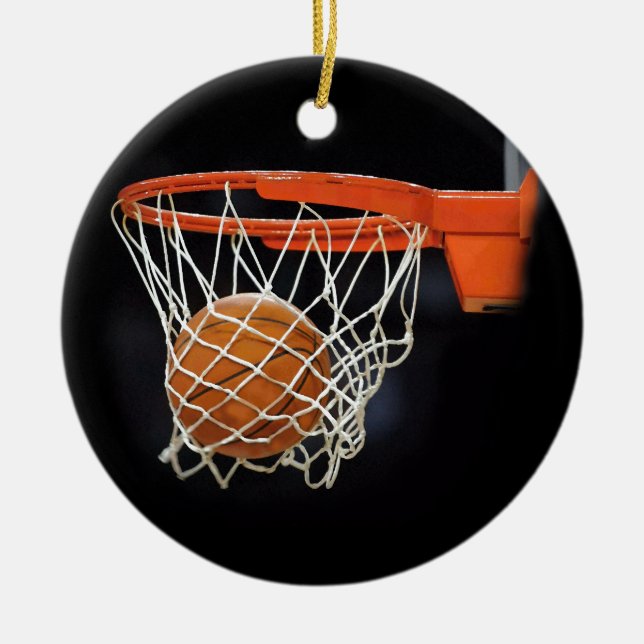 Basketball Ceramic Tree Decoration (Front)