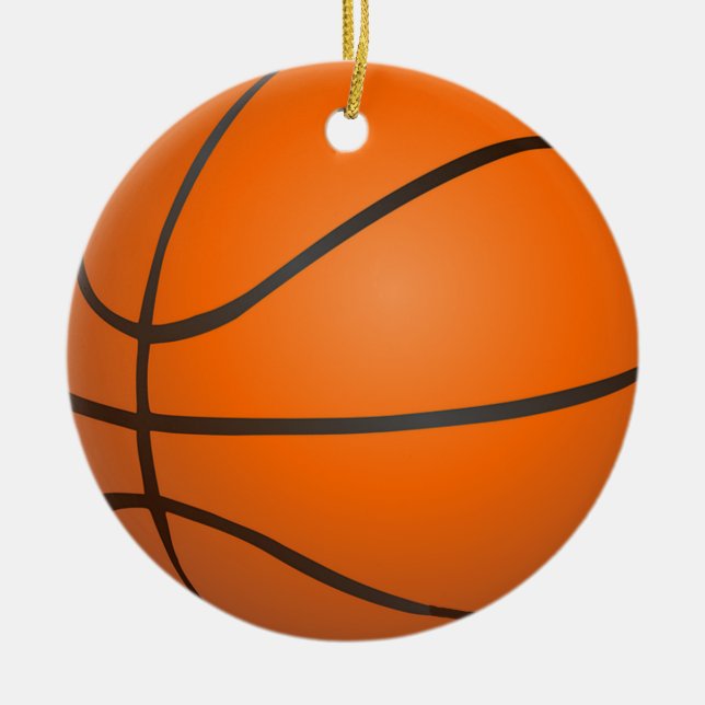 Basketball Ceramic Tree Decoration (Front)