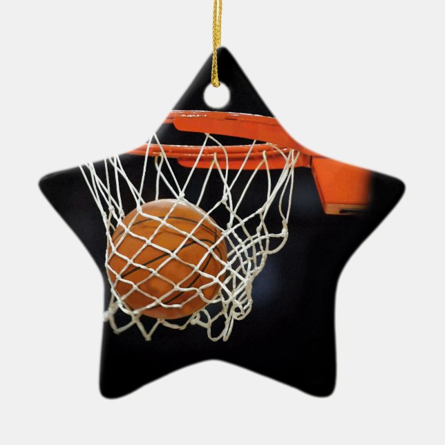 Basketball Ceramic Tree Decoration (Front)