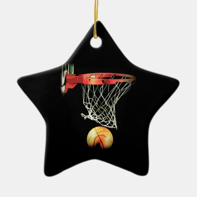 Basketball Ceramic Tree Decoration (Front)