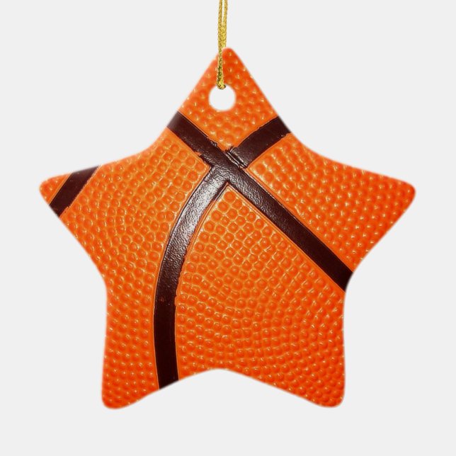 Basketball Ceramic Tree Decoration (Front)