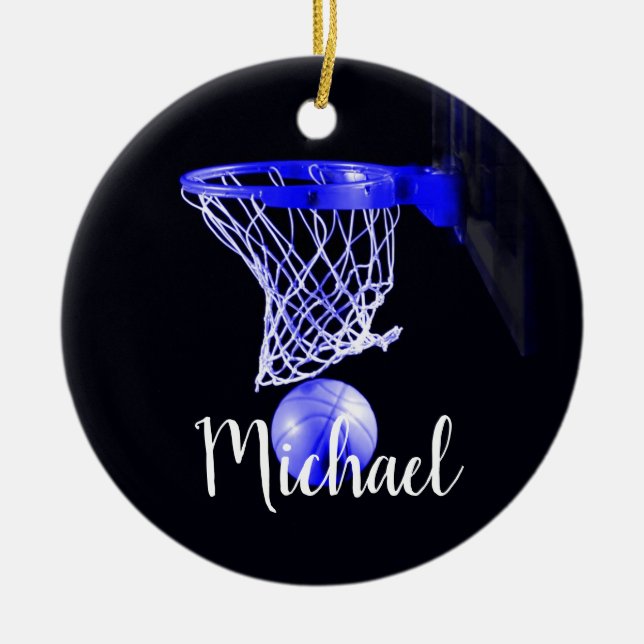 Basketball Ceramic Tree Decoration (Front)