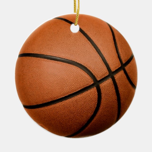 Basketball Ceramic Tree Decoration (Front)