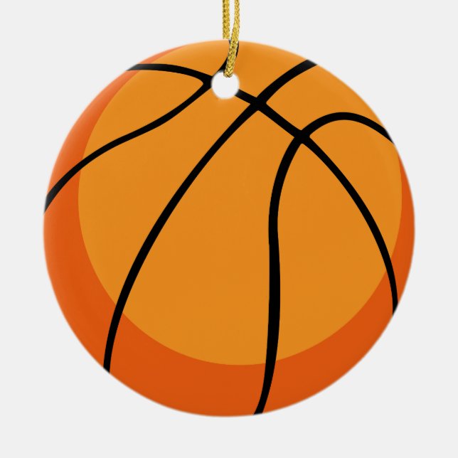 Basketball Ceramic Tree Decoration (Front)