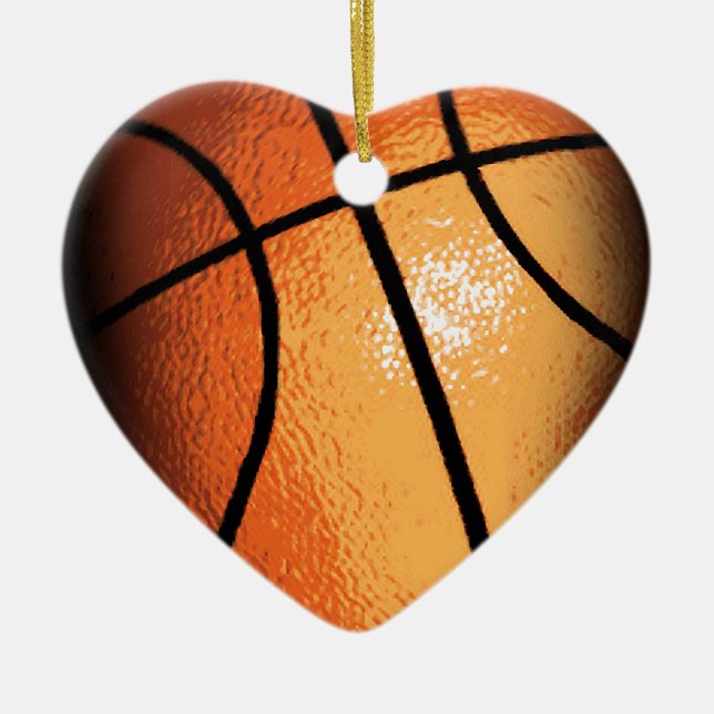 Basketball Ceramic Tree Decoration (Front)