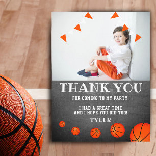 Basketball Chalkboard Birthday Photo Thank you Pos Postcard