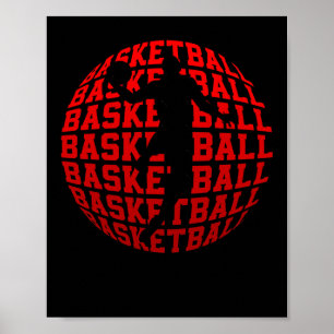 Basketball Champion Basketball Player Fans Retro  Poster