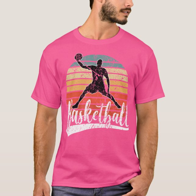 Basketball Champion Basketball Player Fans Retro T-Shirt (Front)