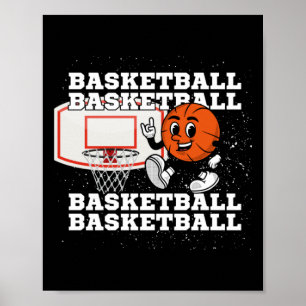 Basketball Character Hoop  Poster