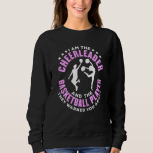 Basketball Cheer Graphic Women Girls Cheerleader Sweatshirt