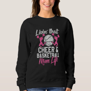 Basketball Cheer Graphic Women Moms Cheerleader 1 Sweatshirt