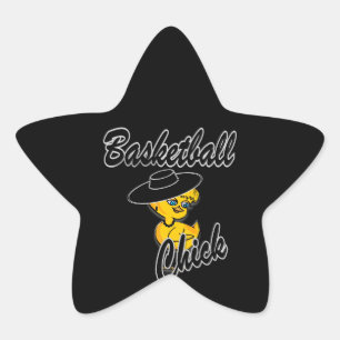 Basketball Chick #4 Star Sticker