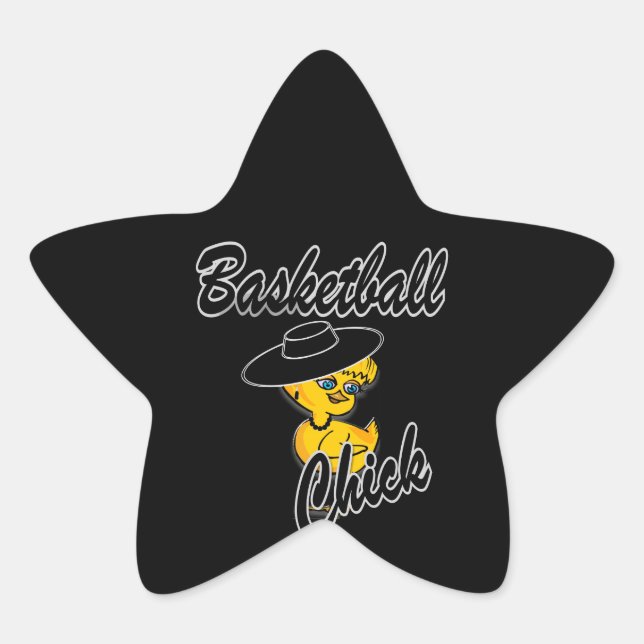 Basketball Chick #4 Star Sticker (Front)