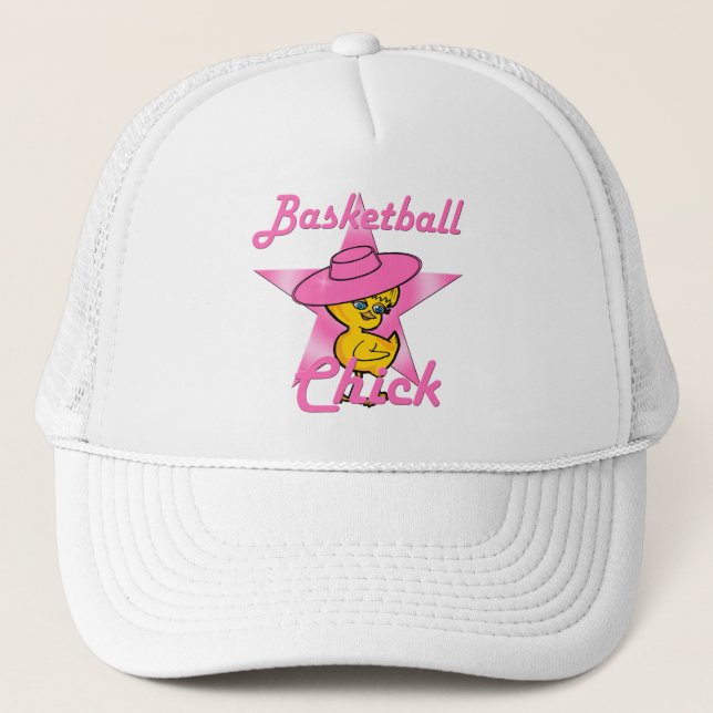 Basketball Chick #8 Trucker Hat (Front)