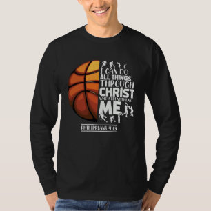 Basketball Christian Saying Motivational Words Ins T-Shirt