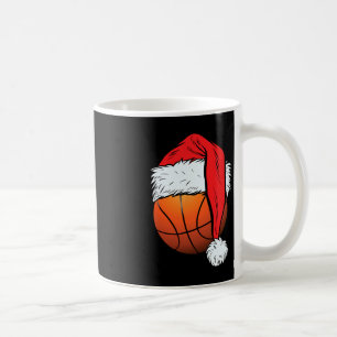 Basketball Christmas Ball Santa Hat Xmas Boys Men  Coffee Mug